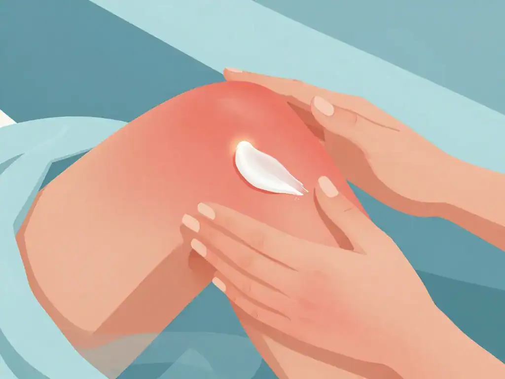 application creme coup de soleil soulagement rapide