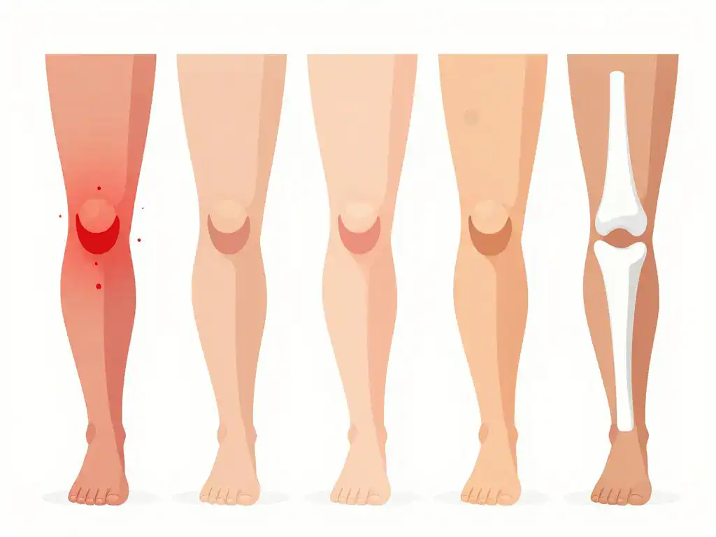 Illustration des causes de douleur genou au repos la nuit