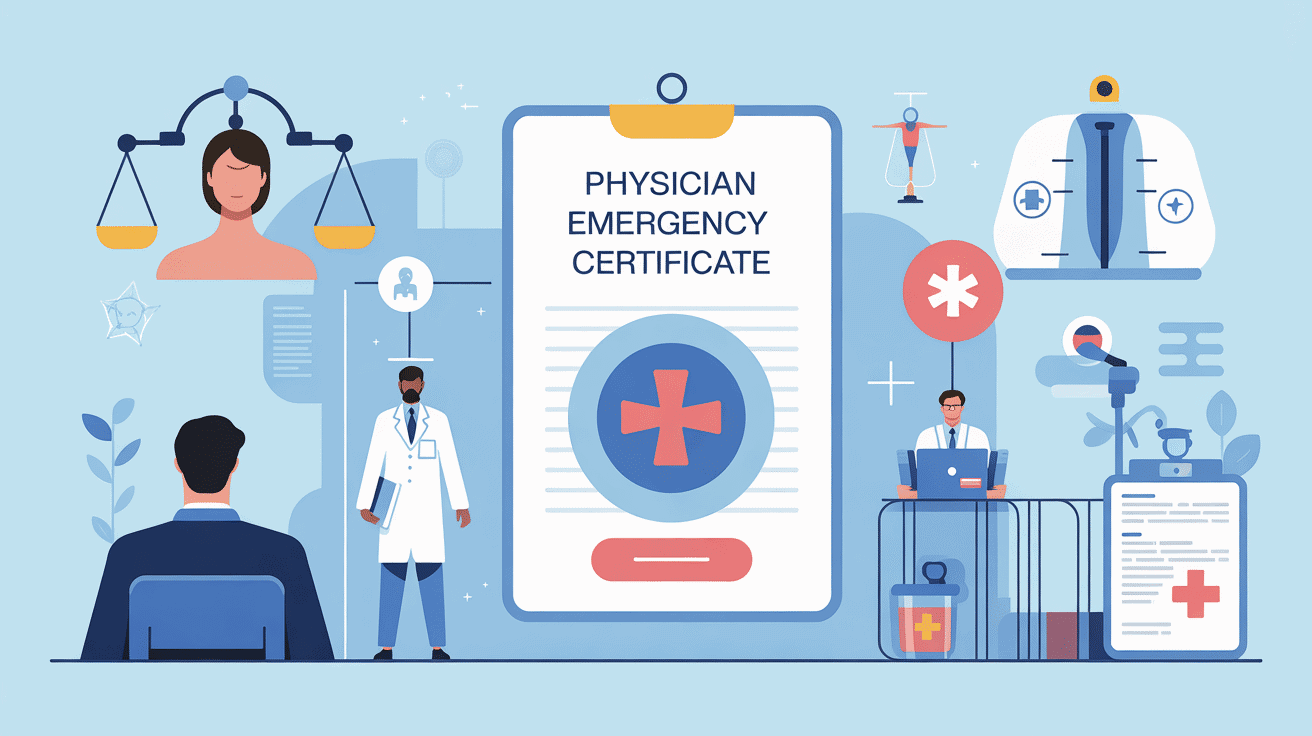 physician emergency certificate hospitalisation psychiatrique illustration
