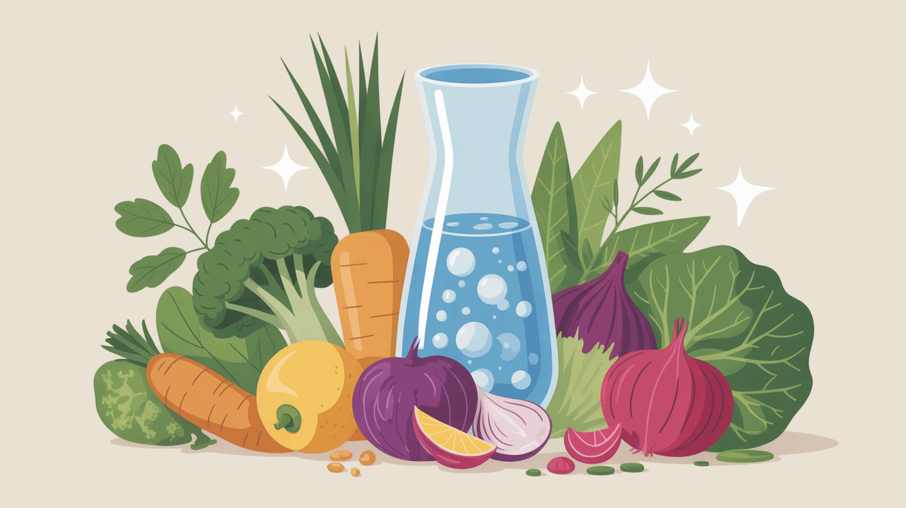 illustration remède de grand-mère pour faire baisser le potassium aliments eau