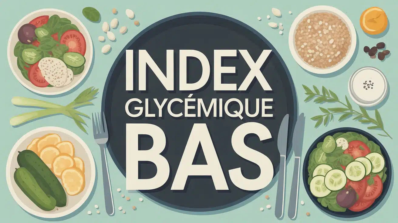 Assiette équilibrée aliments index glycémique bas