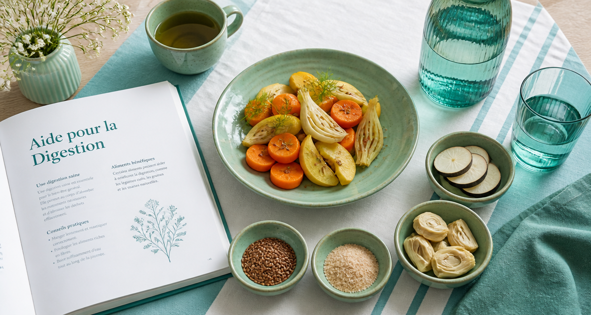 Aide pour la digestion avec légumes et graines