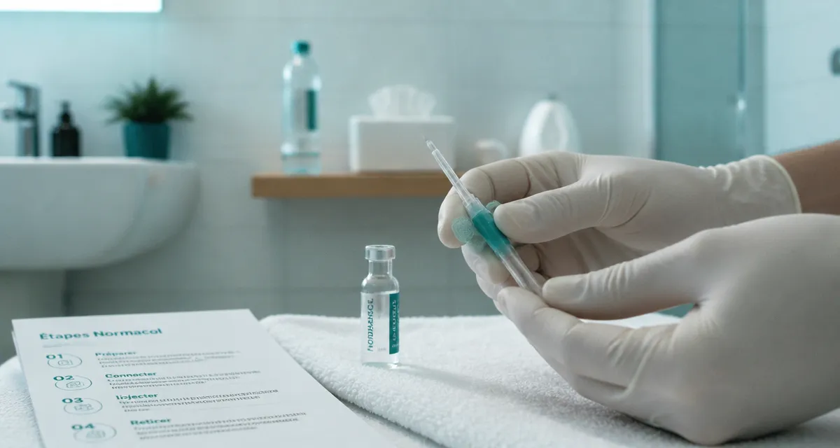 Normacol lavement comment utiliser : canule et flacon prêts