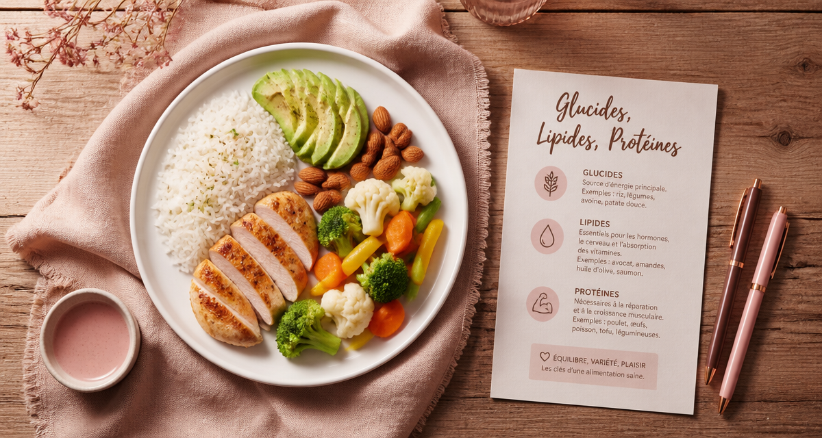 tableau glucide lipide proteine assiette équilibrée