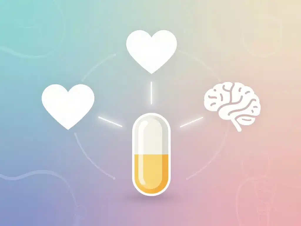 Données visuelles bienfaits oméga 3 en gélule cœur cerveau articulations