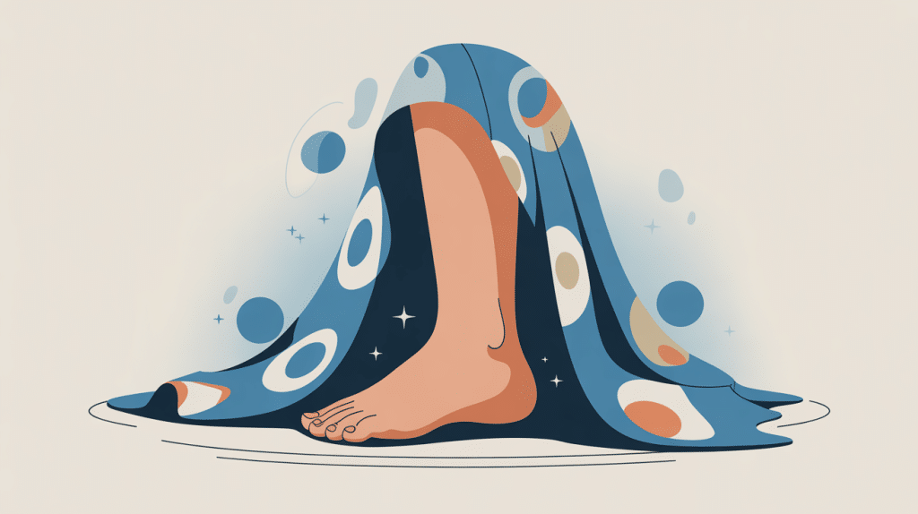 Illustration trypophobie pied stylisée motifs circulaires apaisants