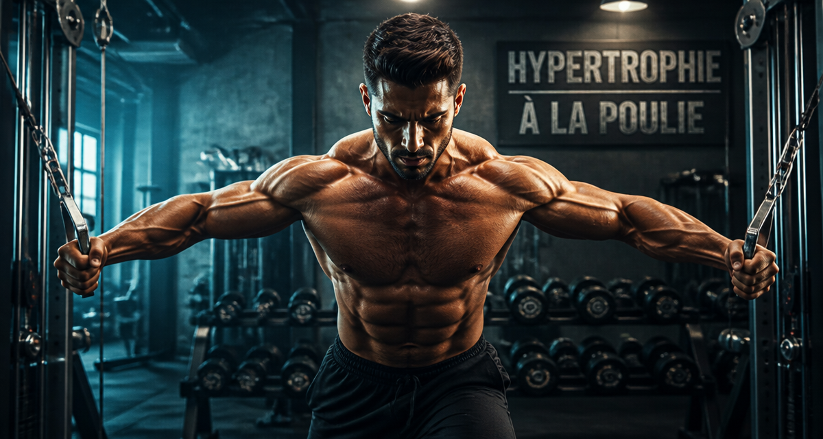 Pec a la poulie vis-à-vis en salle de musculation
