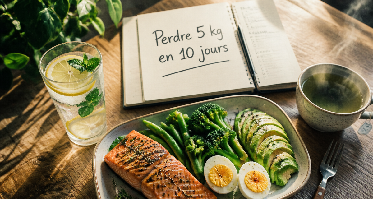 Perdre 5 kg en 10 jours plateau repas sain