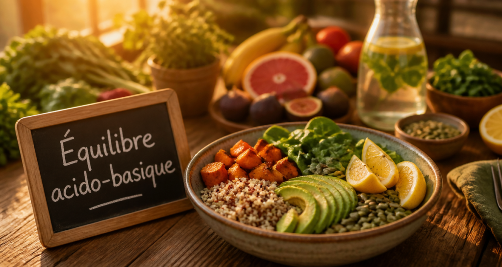 aliment acide ou basique bol sain légumes quinoa