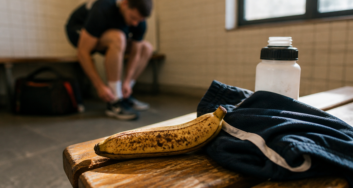 manger une banane avant le sport vestiaire