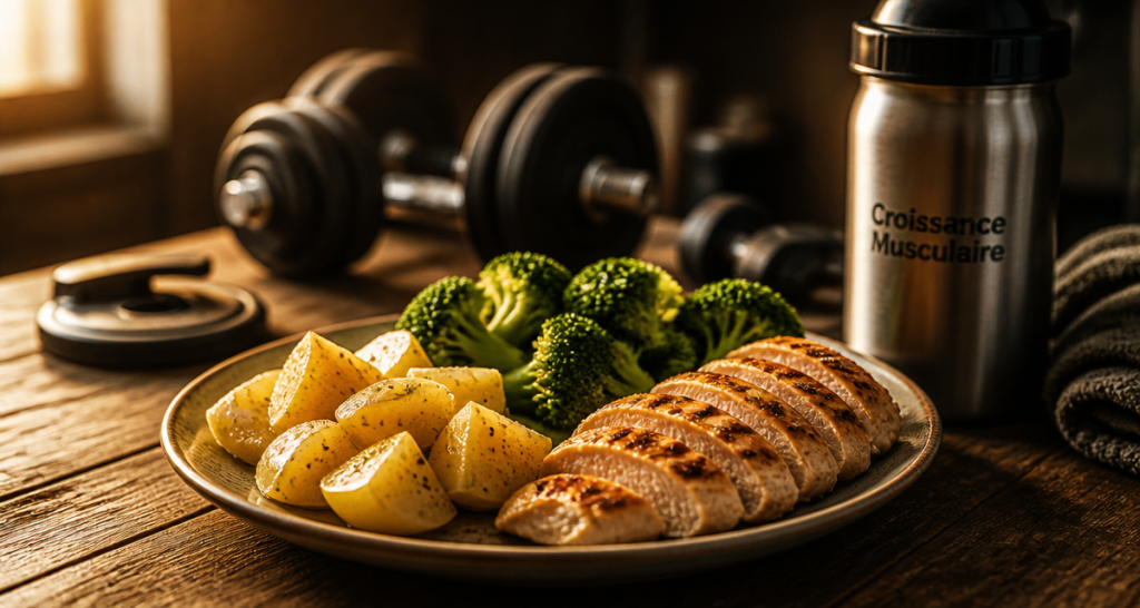 pomme de terre musculation assiette dinde brocolis