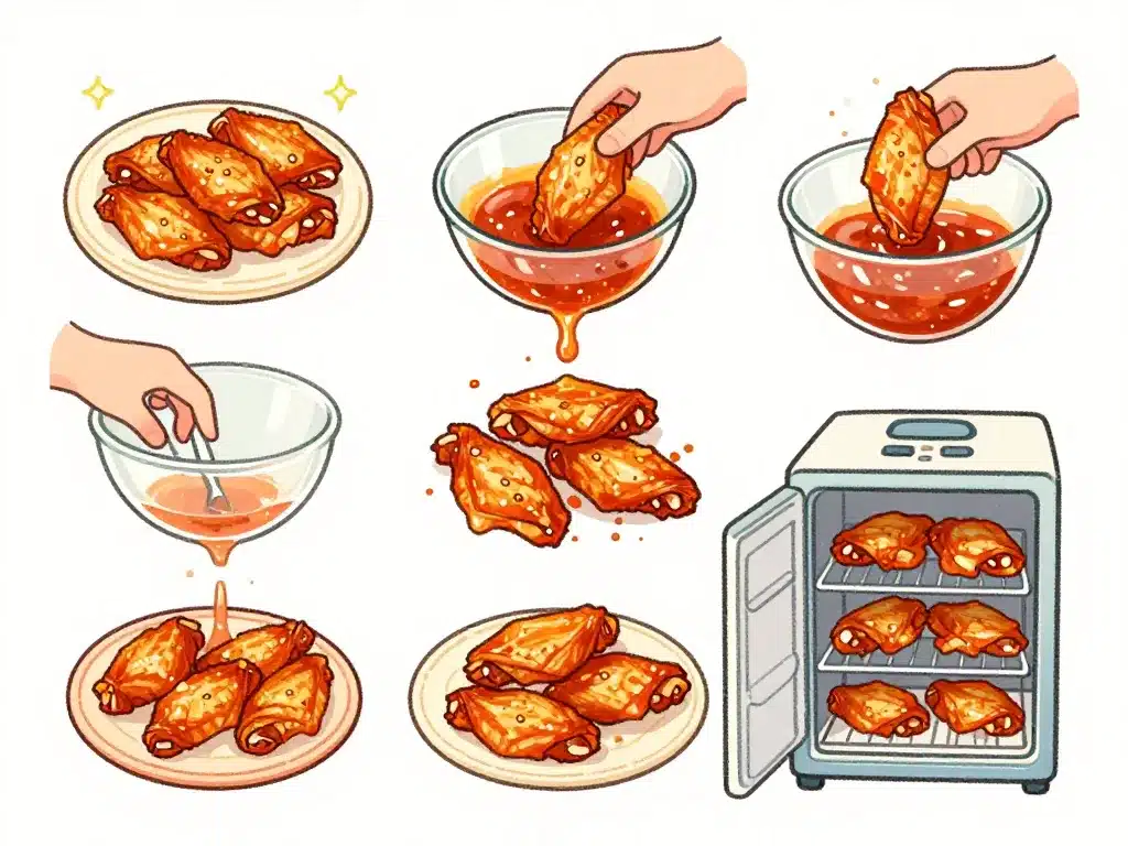 préparation des ailes de poulet marinade barbecue étape par étape