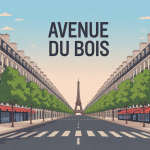 vue stylisée avenue du bois Paris élégance haussmannienne