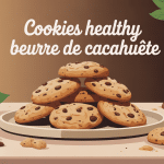 cookies healthy beurre de cacahuete sur assiette ambiance chaleureuse