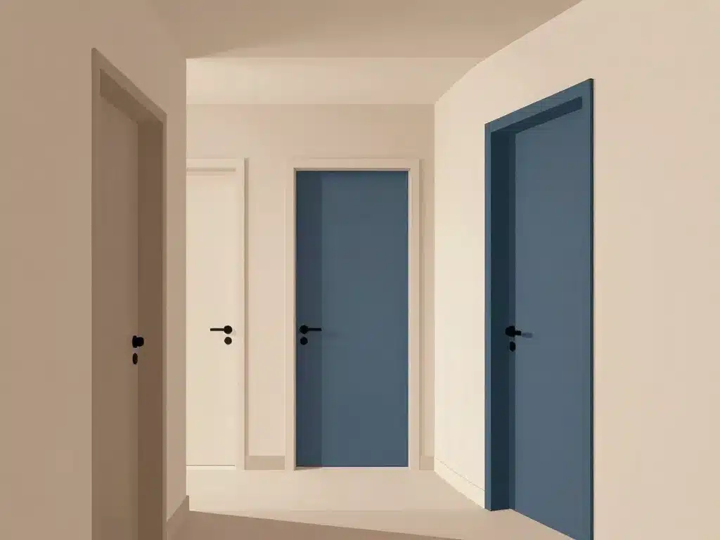 moderne peinture couloir et portes avec couleurs actuelles