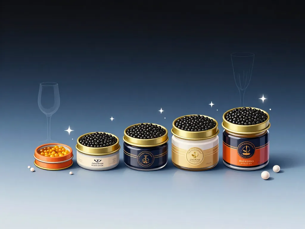 prix du caviar au kg, boîtes de caviar gamme luxe à abordable