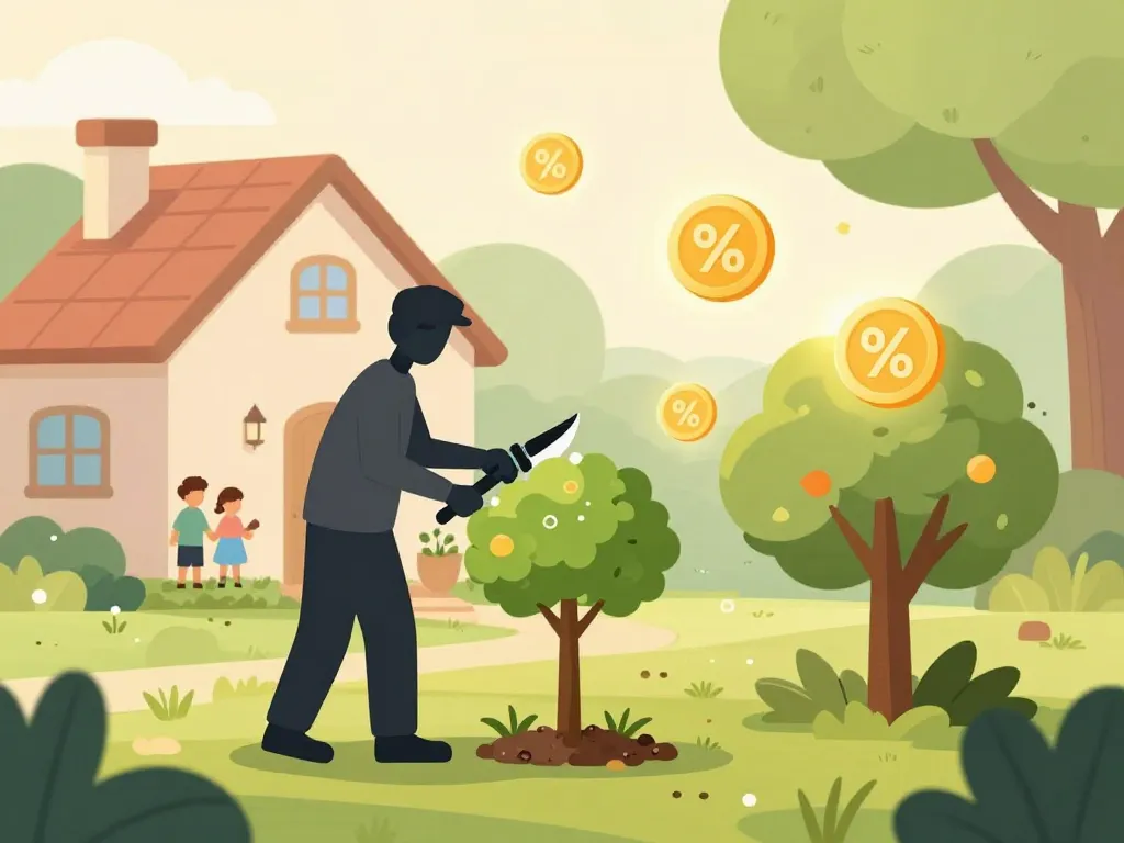 scene jardin travaux d'elagage deductible des impots 2023