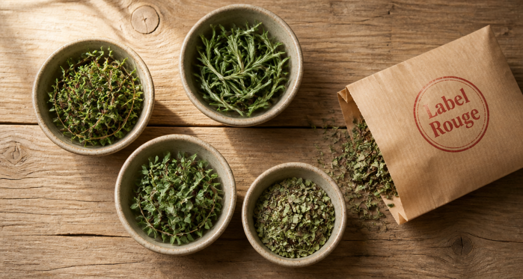 herbes de provence bols et sachet label rouge