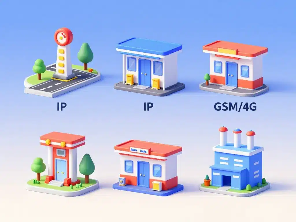 différents modèles de borne d'appel d'urgence