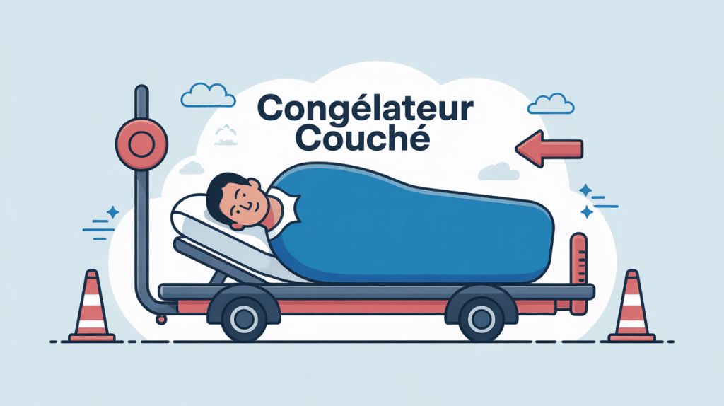 congelateur couché combien de temps illustration sécurité transport horizontal