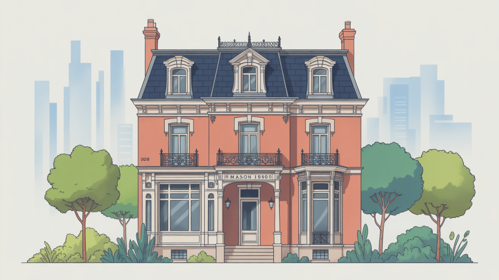 Image maison 1900 façade rénovée élégante