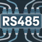 illustration rs485 bus industriel vectoriel