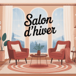 salon d hiver illustration chaleureuse et lumineuse