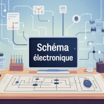 illustration schema electronique moderne