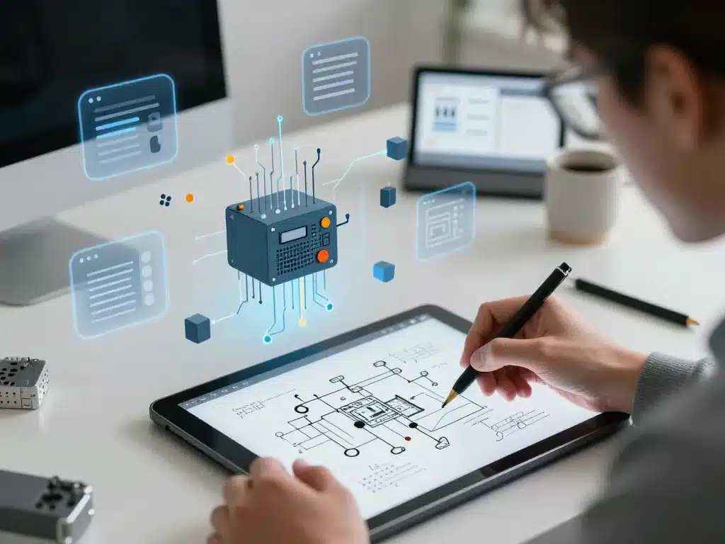 conception schema electronique sur tablette