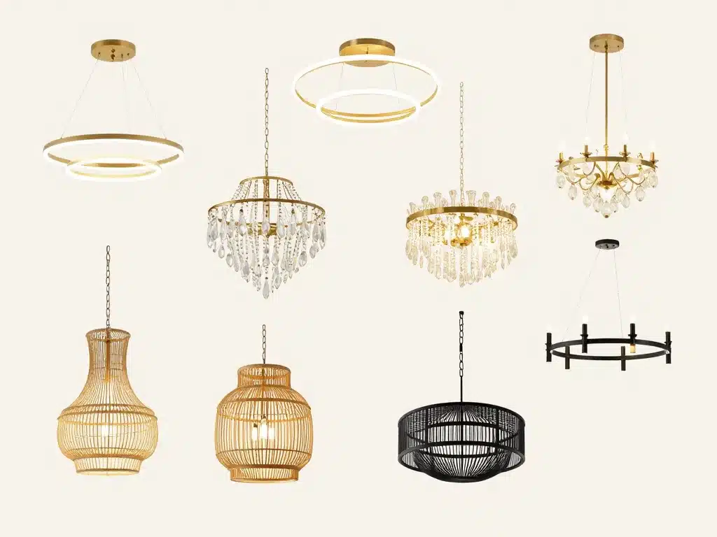lustre plafond haut design tendance grand volume