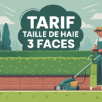 illustration tarif taille de haie 3 faces jardin bien entretenu