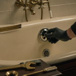 trop plein baignoire installation chrome