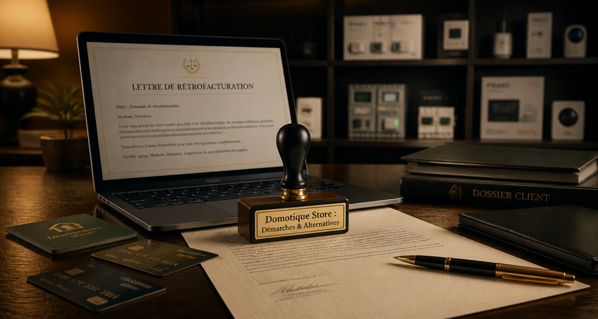 avis domotique store lettre rétrofacturation bureau