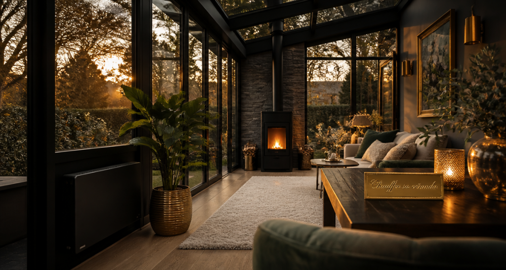 comment chauffer une veranda avec radiateur et poêle à granulés