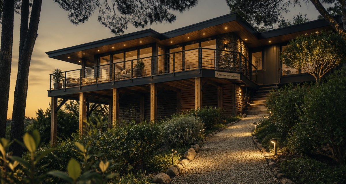 constructeur maison sur pilotis contemporaine