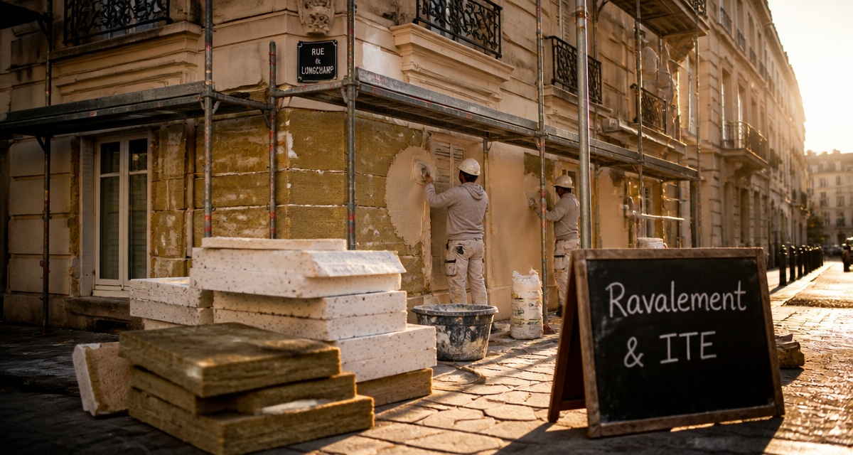 ravalement ite immeuble ancien rénové
