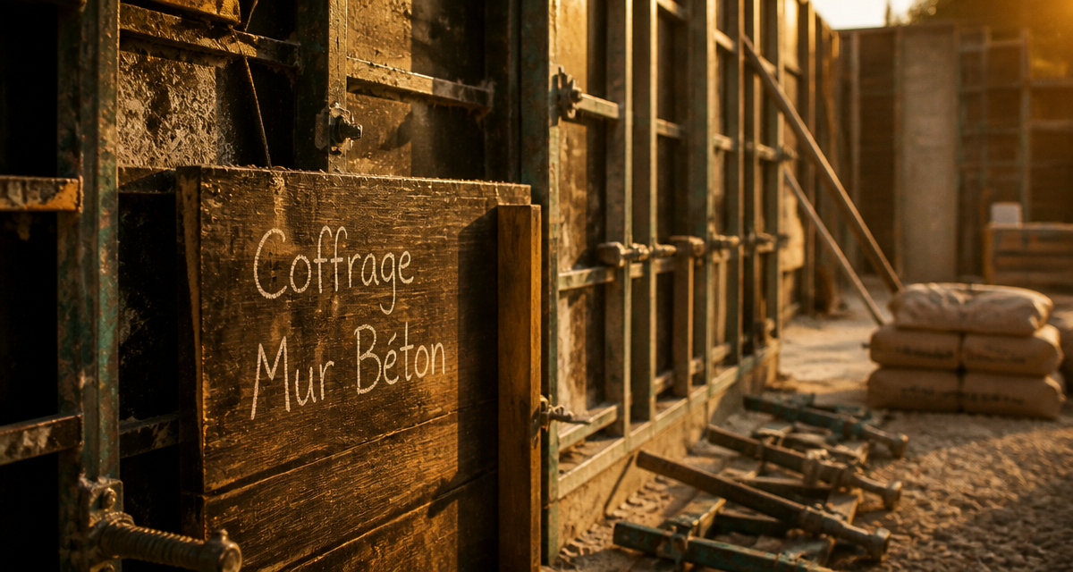 coffrage mur béton panneaux bois banches acier