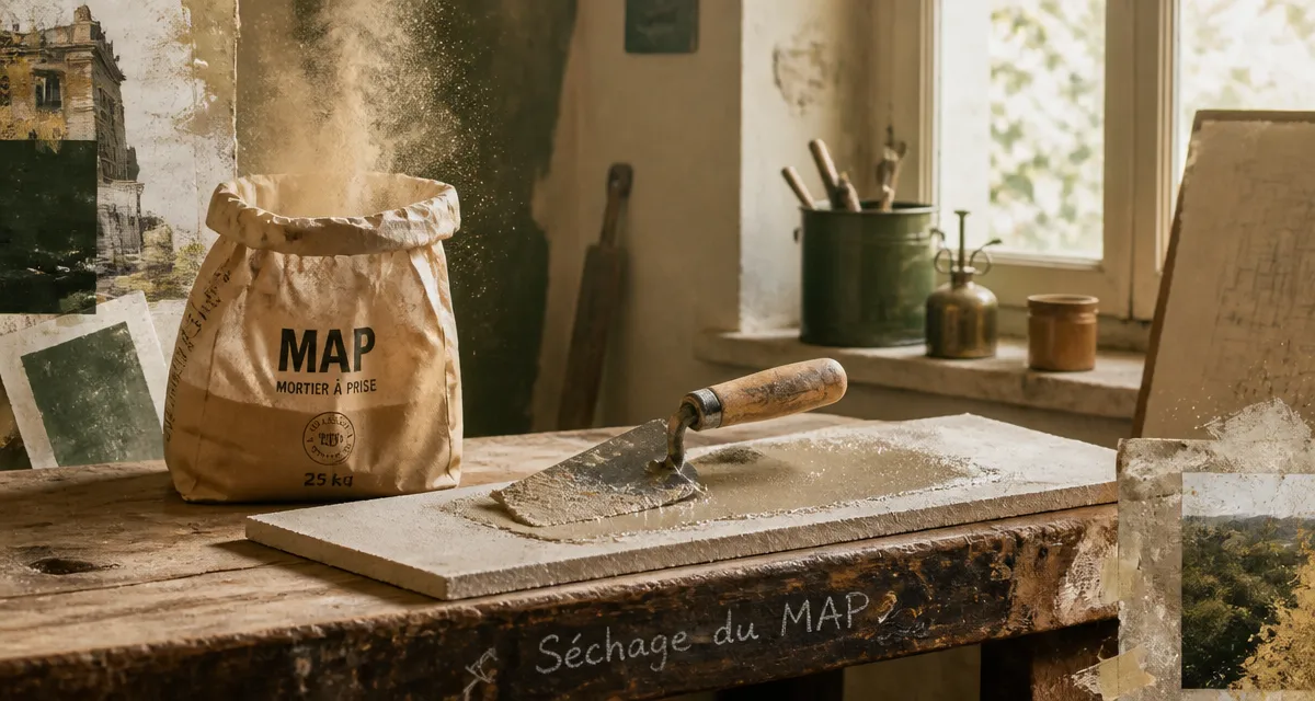 temps sechage map truelle poudre
