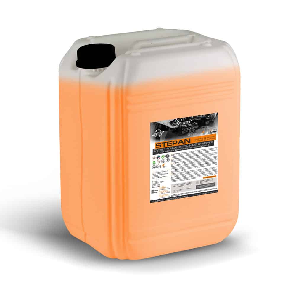 Концентрований засіб для миття двигуна і запчастин у великій каністрі.