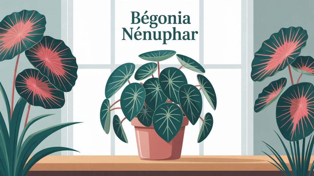 Illustration d’un bégonia nénuphar en pot d’intérieur