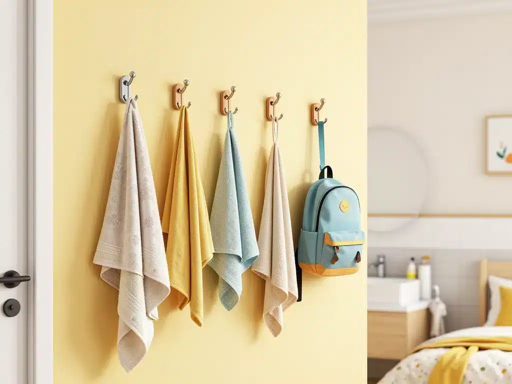 Crochets muraux types et pièces différentes