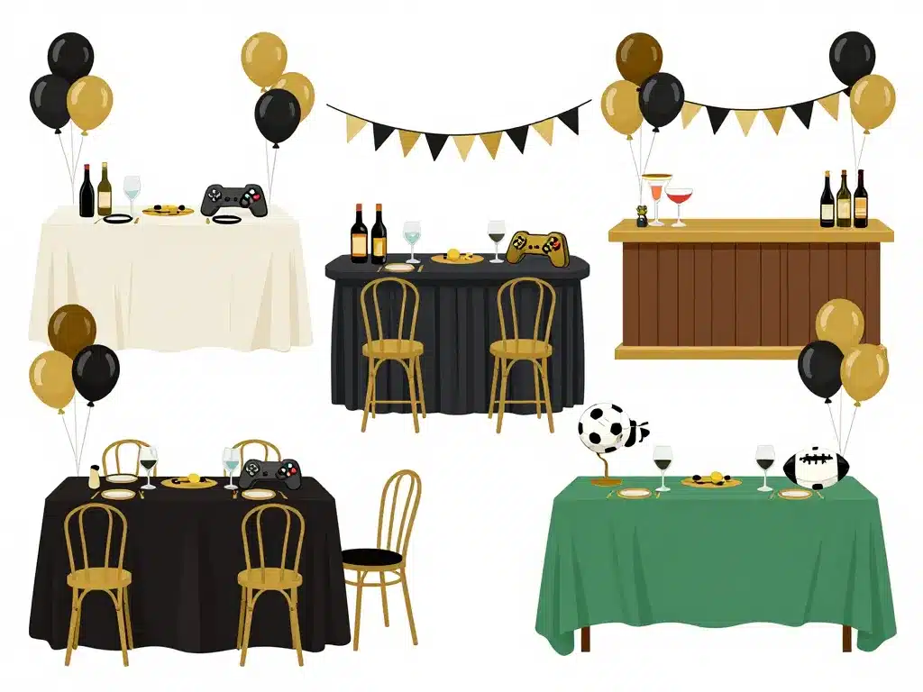 deco anniversaire homme idées couleurs thèmes