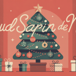 Illustration d'un noeud sapin de noel élégant au sommet