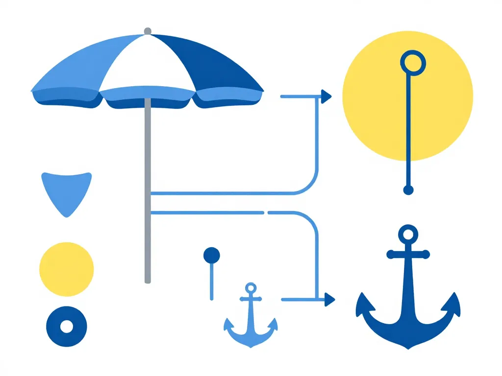 Parasol plage matériaux et systèmes d'ancrage