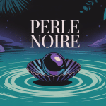 illustration perle noir fond aquatique luxueux