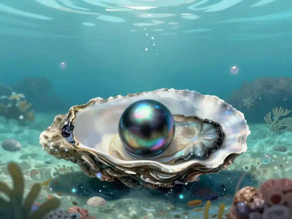 perle noir authentique nuances iridescentes nacre