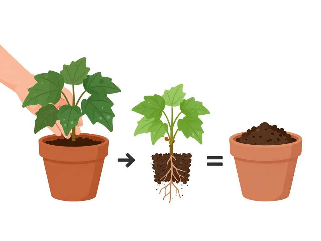 Diagramme des étapes pour rempoter un bégonia nénuphar