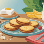 recette galettes son d'avoine sur assiette avec ingrédients naturels