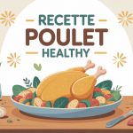 recette poulet healthy plat avec poulet et légumes frais