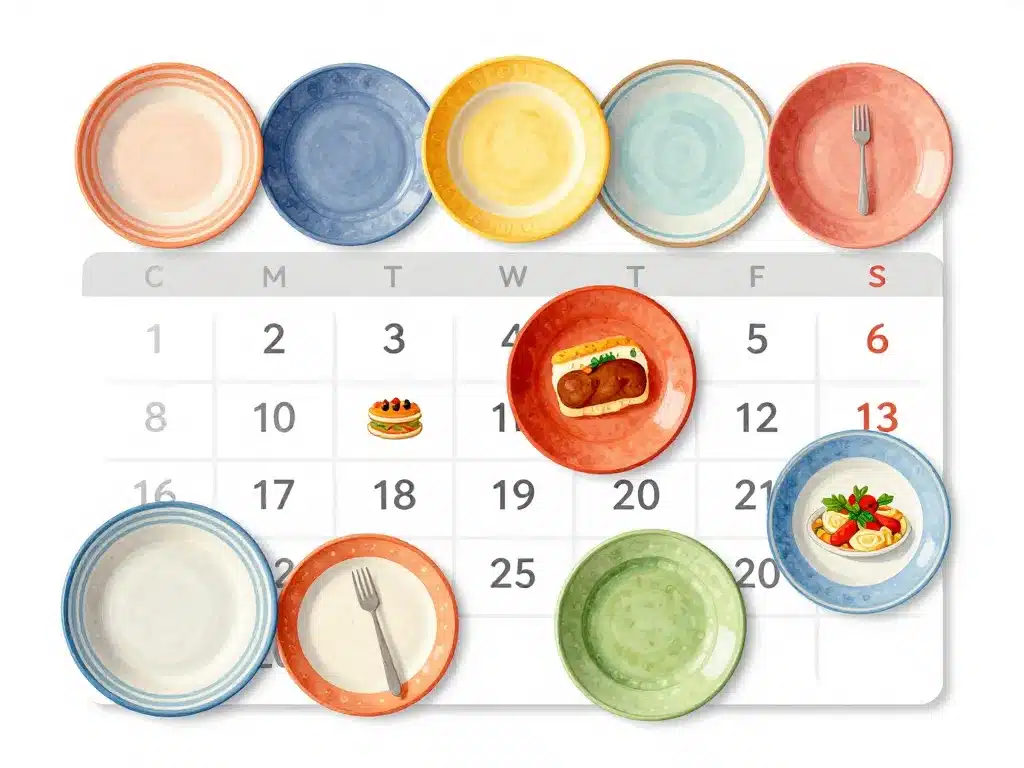 diversité menus planning repas mois à imprimer
